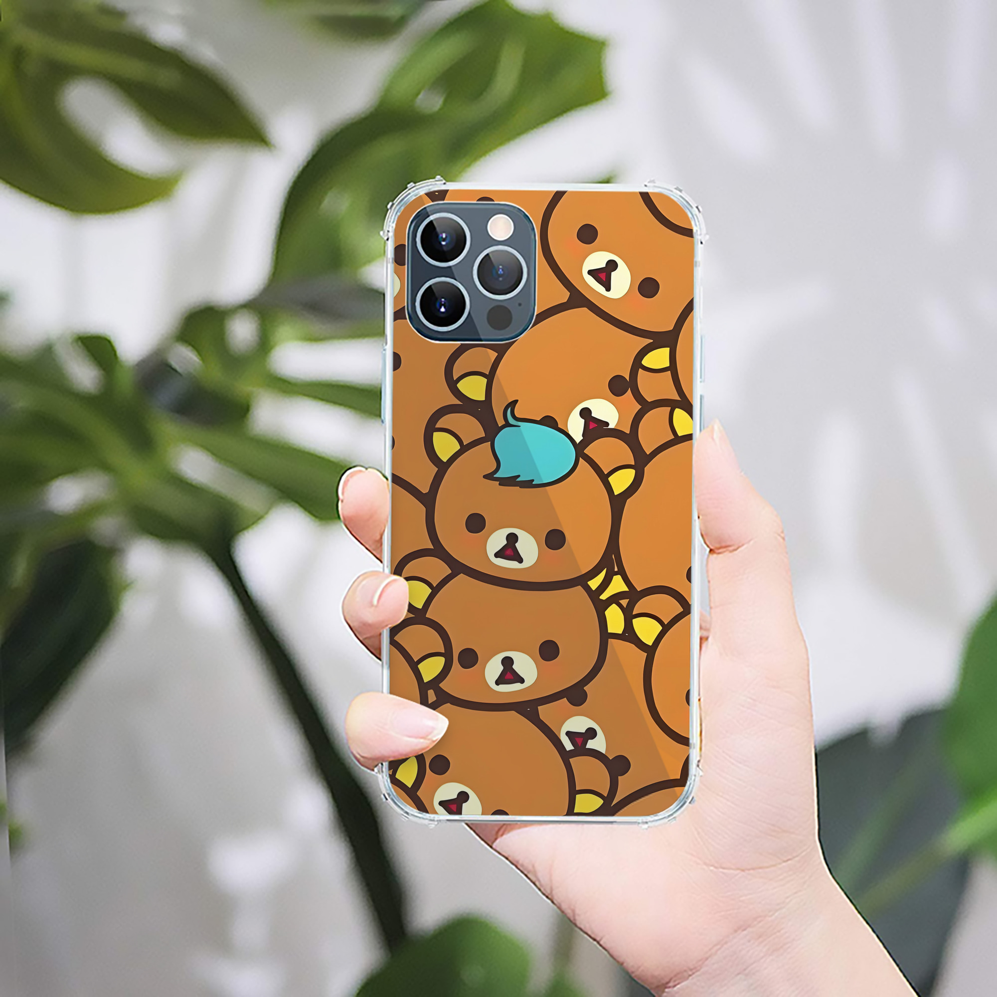 （画像用） リラックマ リラックマ キイロイトリ Rilakkuma Korilakkuma Kiiroitori 【iPhone 12シリーズ対応】透明スマホケース（クリアソフトケース）